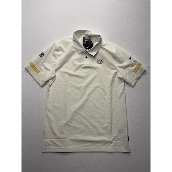 Nike Other - Pittsburgh Steelers Polo Shirt Mens Medium White NFL Football Nike Dri Fit